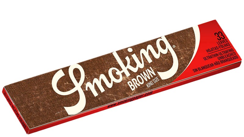 50 × SMOKING BROWN Braun UNGEBLEICHT King Size Papers 50 × 33 Blatt Zigarettenpapier 110×44mm