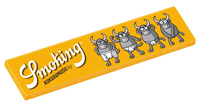 50 × SMOKING kukuxumusu King Size Ultra Fine Papers 33 Blatt Zigarettenpapier 108×44mm