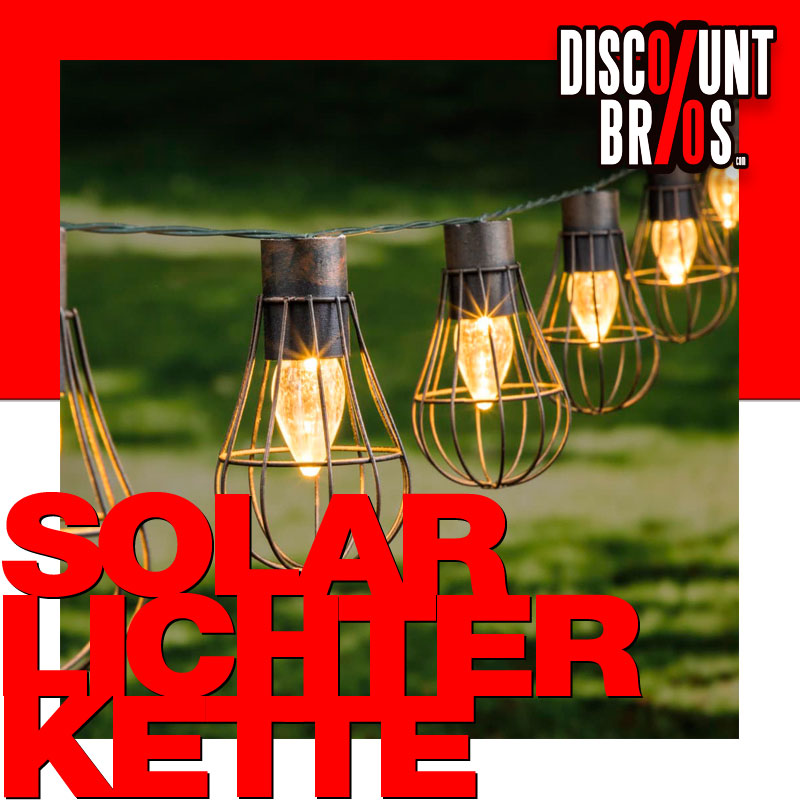 LED SOLAR LICHTERKETTE mit 10 Lampen von Haushalt International 3,8m