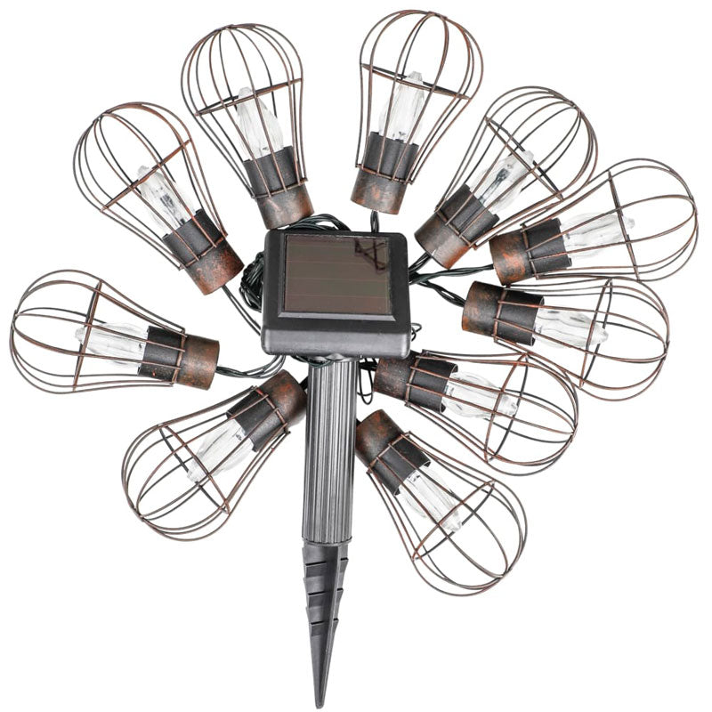 LED SOLAR LICHTERKETTE mit 10 Lampen von Haushalt International 3,8m