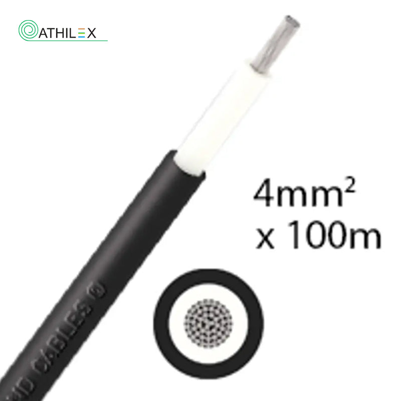 100m ATHLEX SOLAR MONTAGE Solarkabel 4mm² schwarz