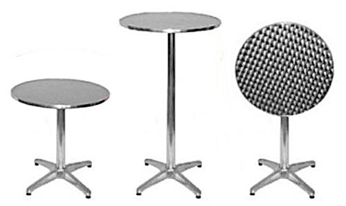 Kippbarer STEHTISCH Bistrotisch Gartentisch aus Aluminium und Edelstahl