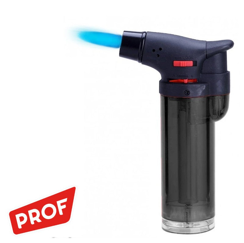 PROF Easy Torch STURM-FEUERZEUG Farbig Transparent, Blaue Flamme