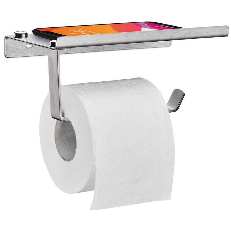 Toilettenpapierhalter WC-PAPIER-HALTER mit Ablage aus Edelstahl