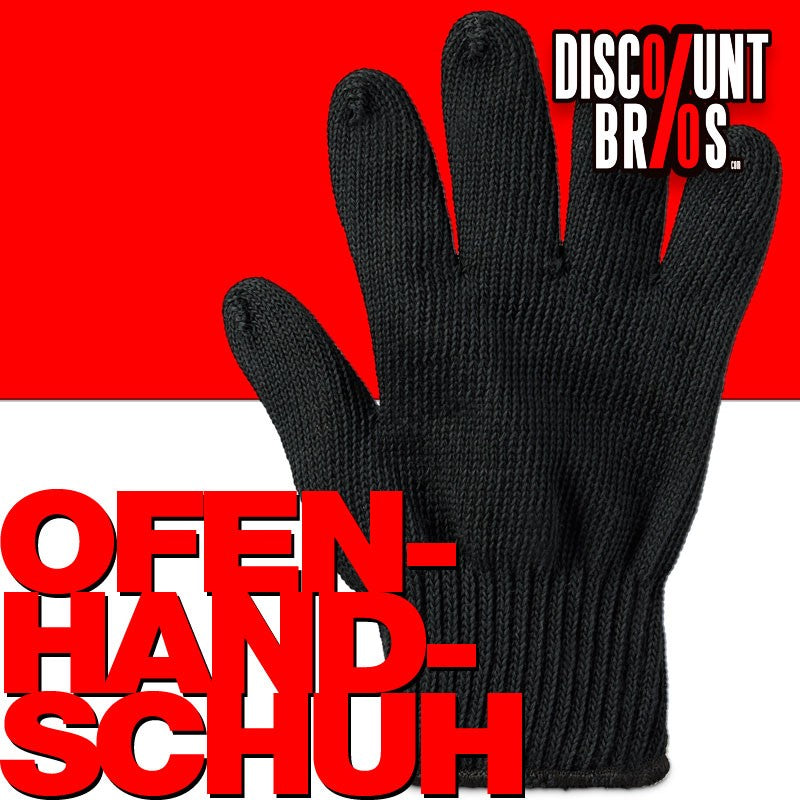 Ofenhandschuh HITZESCHUTZ-HANDSCHUH Backhandschuh Grillhandschuh Topflappen SCHWARZ