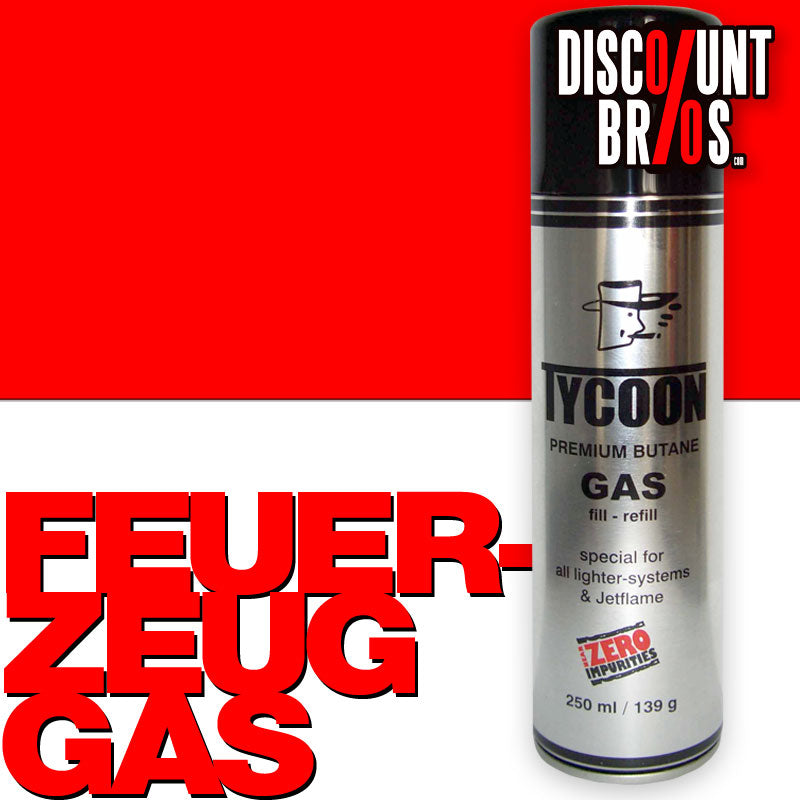 Gas Refill Butan Gas Premium FEUERZEUGGAS von TYCOON 250ml