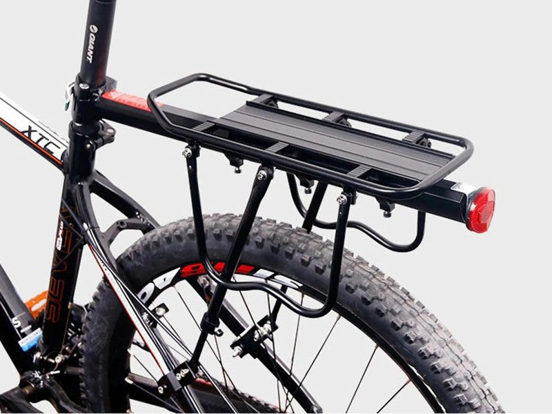 Schnellmontage Velo- Fahrrad GEPÄCKTRÄGER aus Aluminium bis 30kg SCHWARZ