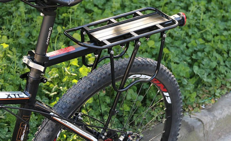 Schnellmontage Velo- Fahrrad GEPÄCKTRÄGER aus Aluminium bis 30kg SCHWARZ