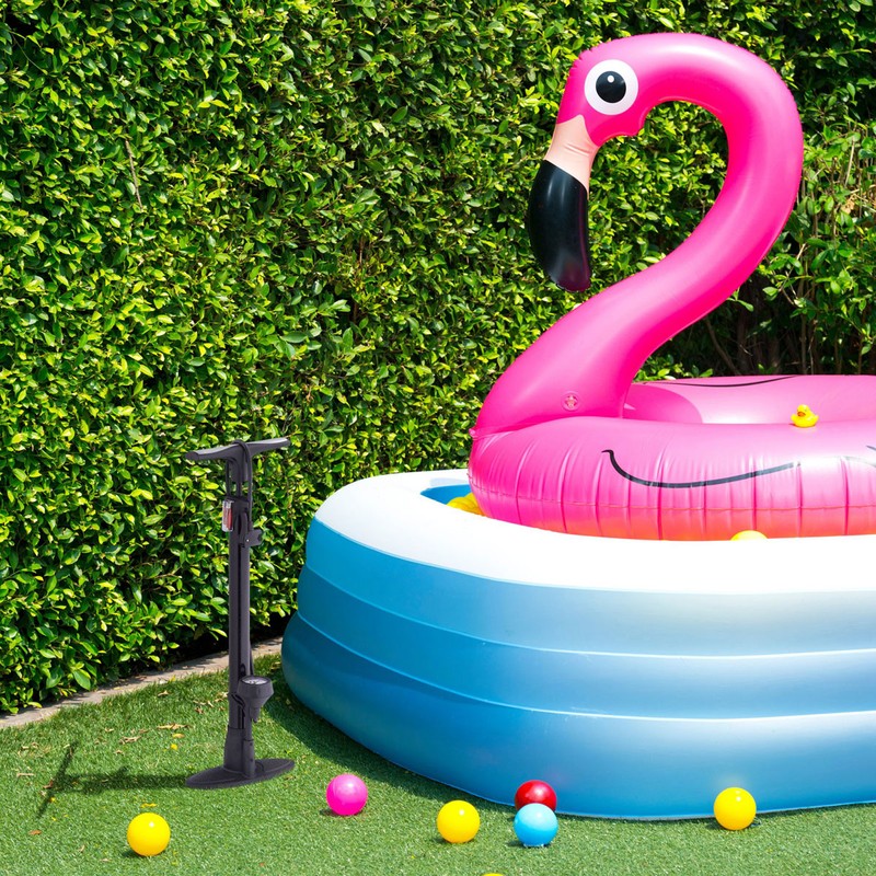 Velopumpe LUFTPUMPE mit Manometer Standpumpe Standluftpumpe Pumpe