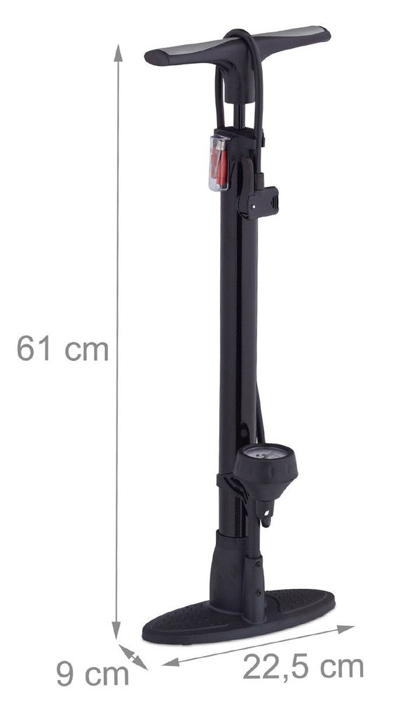 Velopumpe LUFTPUMPE mit Manometer Standpumpe Standluftpumpe Pumpe