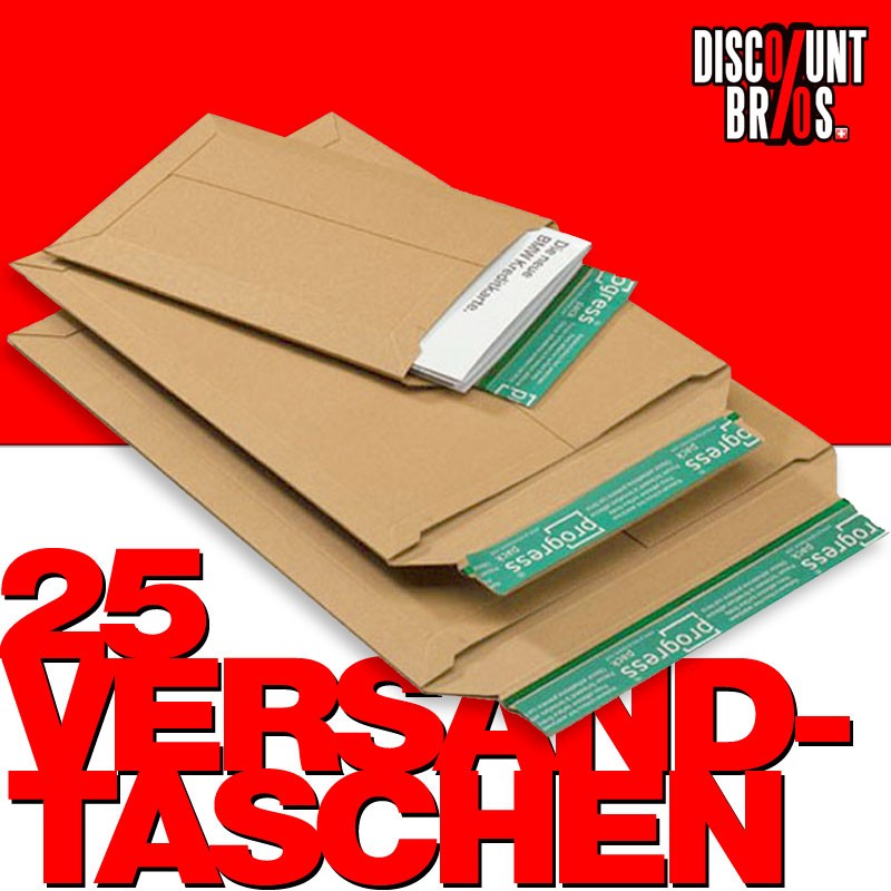 25 Stk. C4 VERSANDTASCHEN aus Karton Vollpappe Braun A4+ B4 C4 DIN 35×25cm