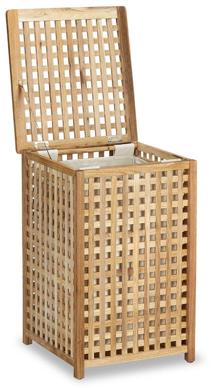 Wäschetruhe Wäschebox WÄSCHEKORB Wäschesammler Walnuss