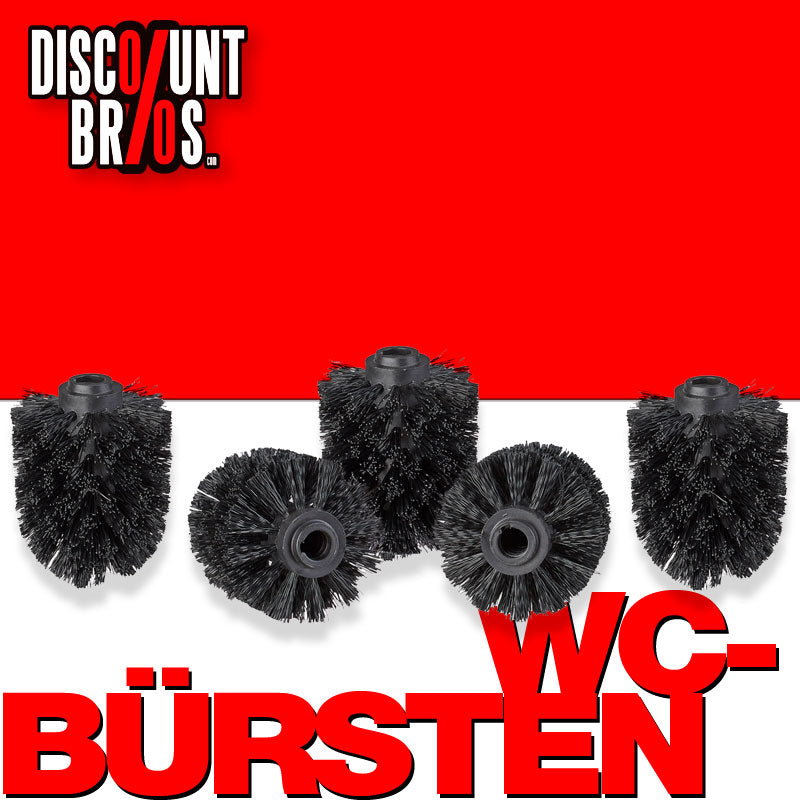 5er- oder 9er-Set WC BÜRSTENKOPF Toilettenbürsten-Ersatz-Set WC-BÜRSTE SCHWARZ
