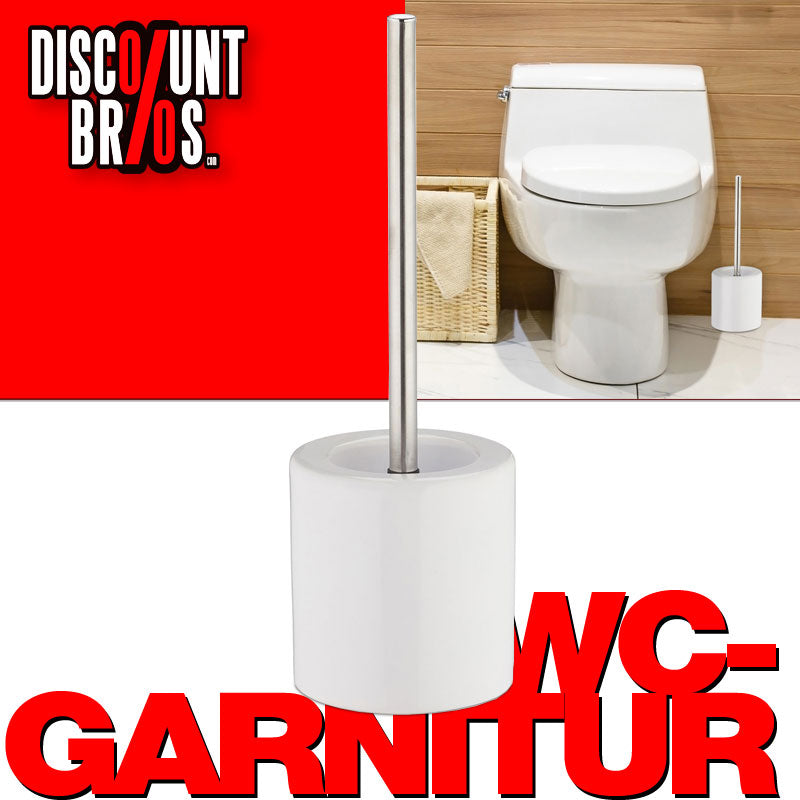 Toilettenbürste WC-BÜRSTE mit Halter WC-Garnitur KERAMIK WEISS