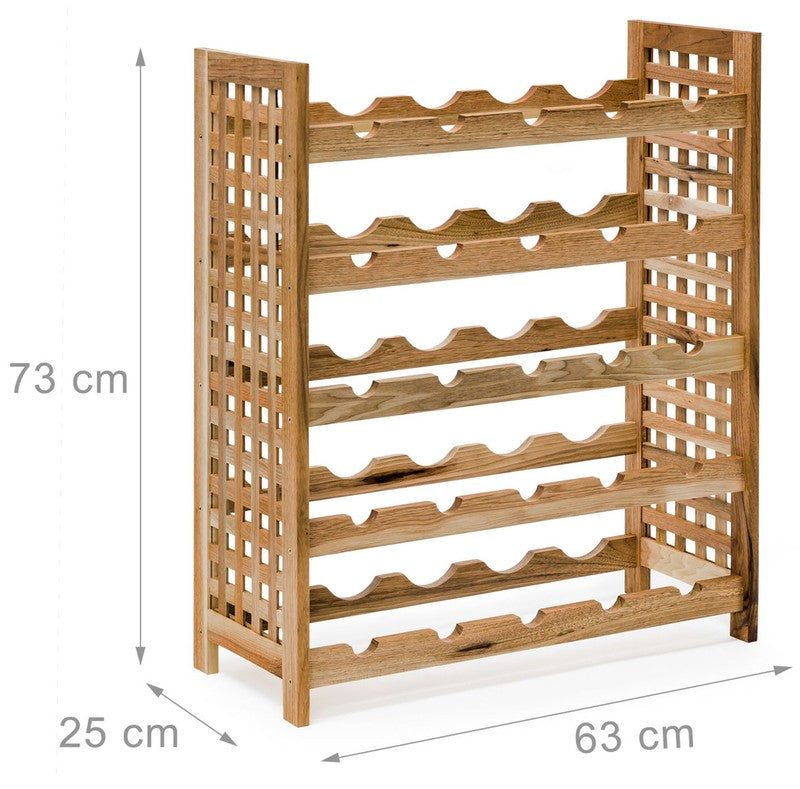 Weinflaschenhalter WEINREGAL für 25 Flaschen aus Walnuss Holz STAPELBAR