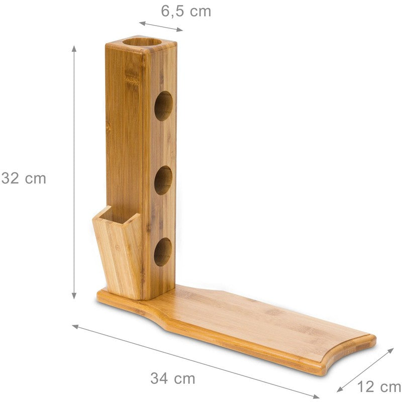 Weinständer für 3 Flaschen WEINREGAL Weinflaschenhalter aus Bambus Holz