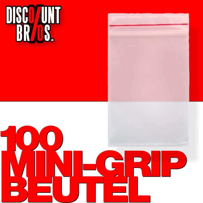 100 Stk. Druckverschlussbeutel MINI-GRIP TopGrip Zip-Beutel Vorratsbeutel Beutel Verpackung TRANSPARENT 75×50mm