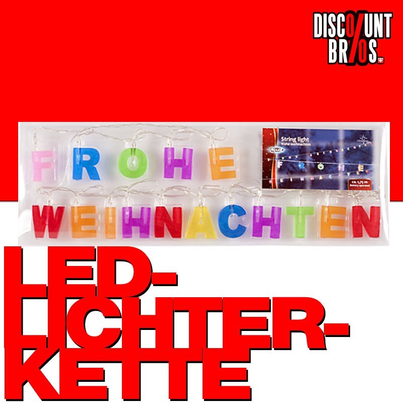 LED Weihnachtsbeleuchtung LICHTERKETTE Frohe Weihnachten