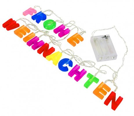 LED Weihnachtsbeleuchtung LICHTERKETTE Frohe Weihnachten