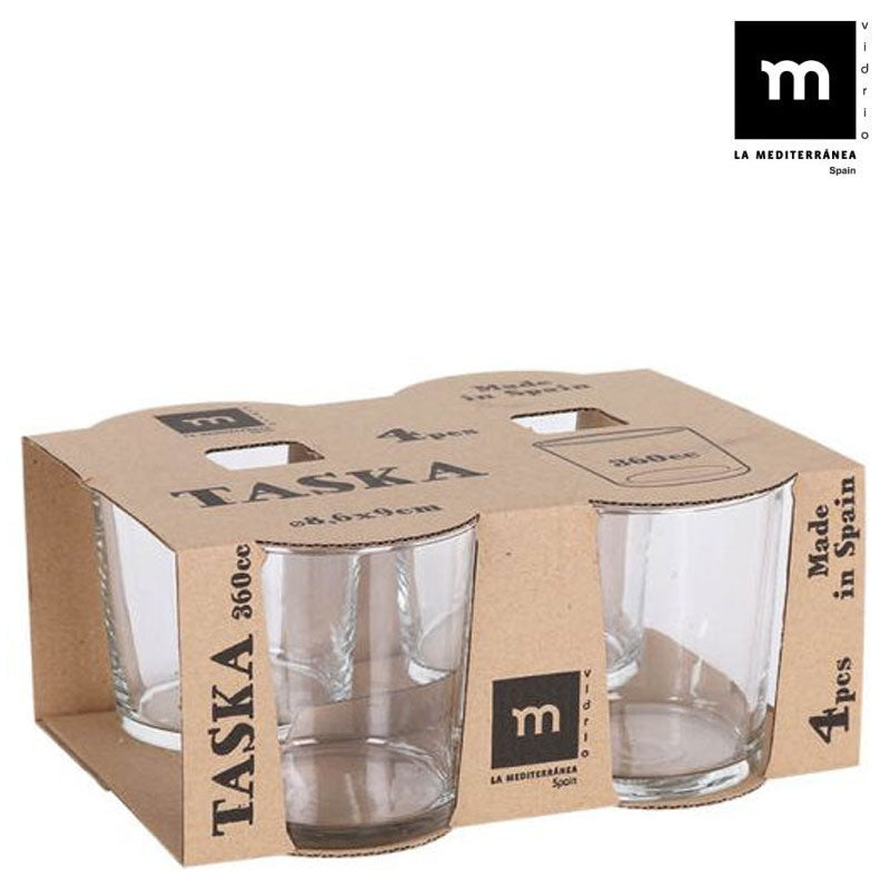 4er-Set Trinkgläser Glas TRINKGLAS Taska von La Mediterranea 4x36cl