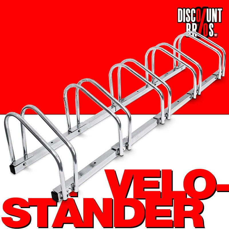 5-er VELOSTÄNDER verchromt Fahrradständer für Boden- & Wandmontage