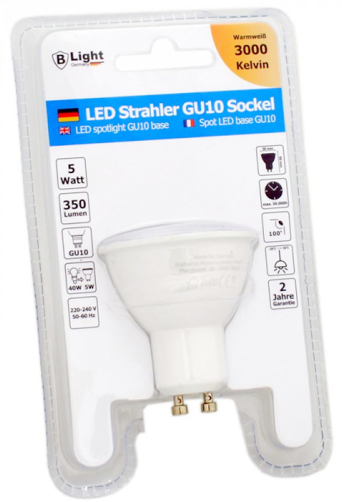 A+ LED LAMPE STRAHLER Glühbirne 5W 350 LUMEN warmweiss Leuchtmittel mit GU10-Fassung