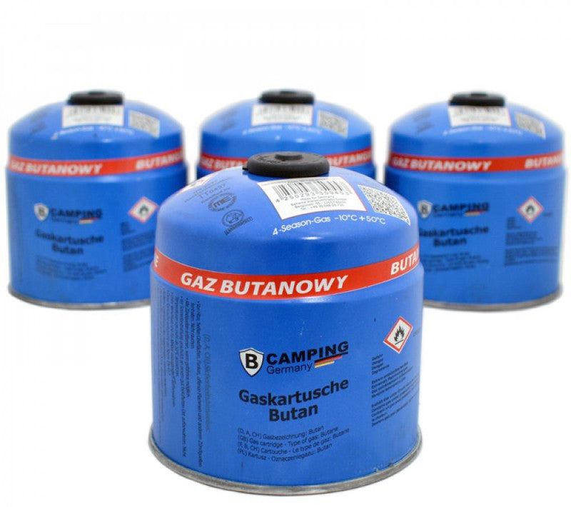B-CAMPING 500g 990ml Butan GASKARTUSCHE für Gaskocher und Gasbrenner mit Schraubventil