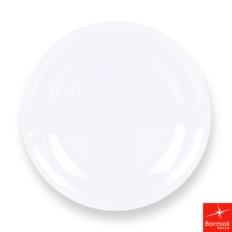 Weisser TELLER – Frühstücks- oder Dessertteller aus Opalglas von BORMIOLI, Italia: White Moon Ø20cm