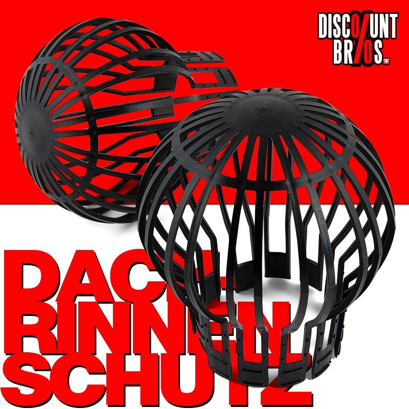 Fallrohr DACHRINNENSCHUTZ Fallrohrschutz Dachrinnenverschluss 2-tlg.