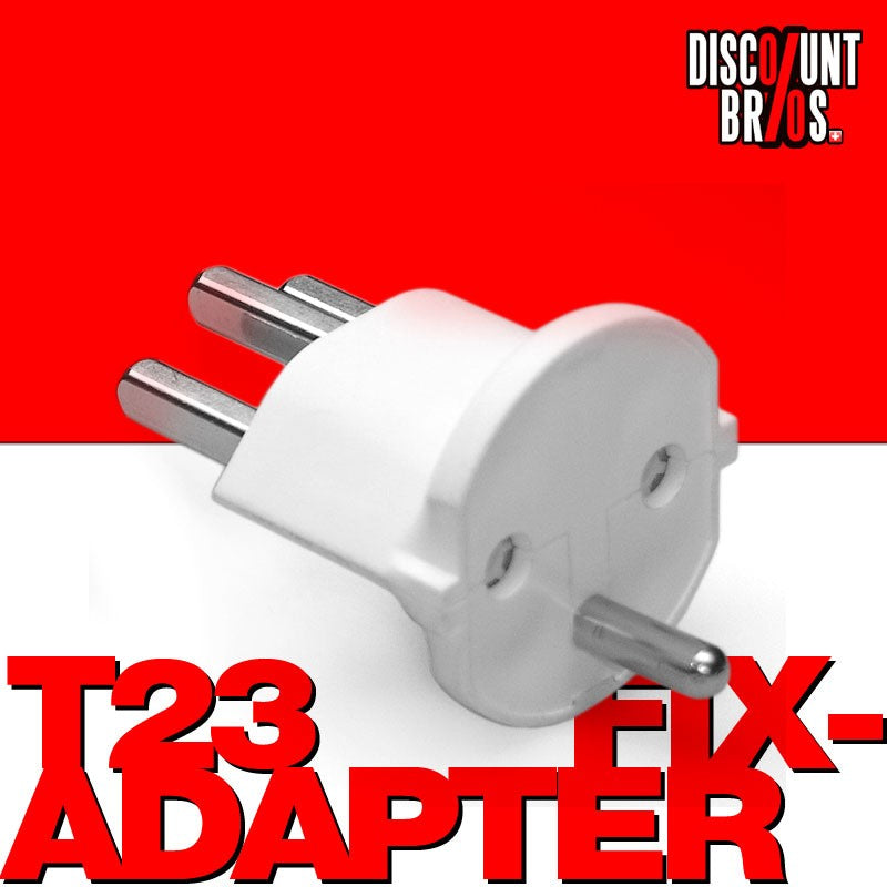 Permanent Fix-Adapter Stecker SCHUKO ( Typ F CEE 7 ) zu Schweiz ( Typ 23 T23 16A ) WEISS