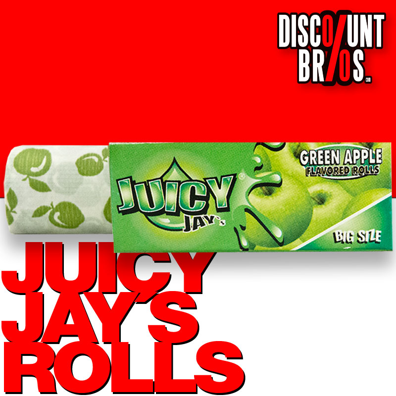 GREEN APPLE Juicy Jay ROLLS mit Geschmack BIG SIZE Papers Rolle 5m Zigarettenpapier 5m×54mm