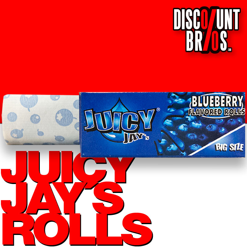 BLUEBERRY Juicy Jay ROLLS mit Geschmack BIG SIZE Papers Rolle 5m Zigarettenpapier 5m×54mm