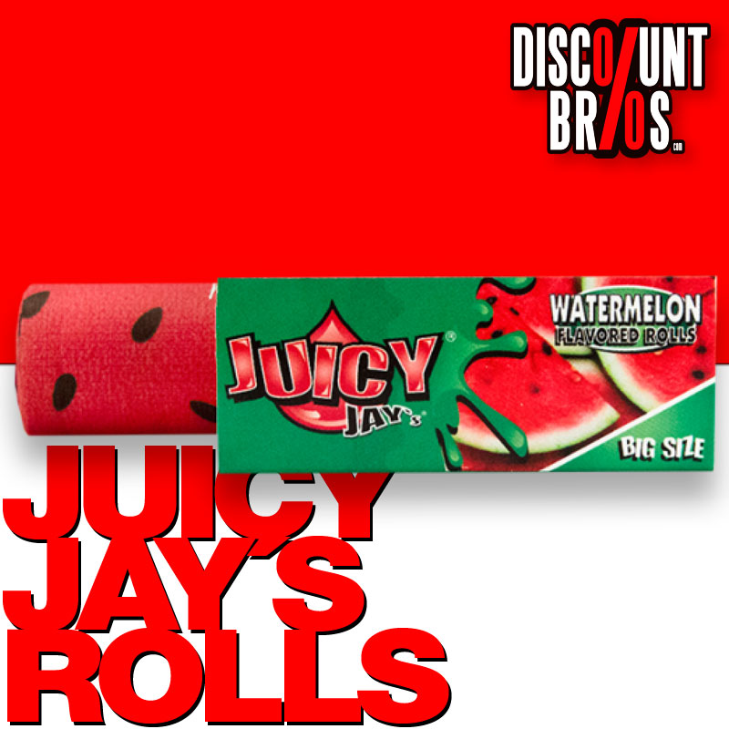 WATERMELON Juicy Jay ROLLS mit Geschmack BIG SIZE Papers Rolle Zigarettenpapier 5m×54mm