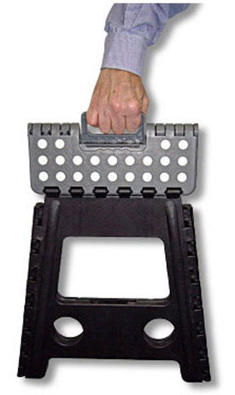 Klappbarer Hocker KLAPPTRITT Klapphocker SCHWARZ