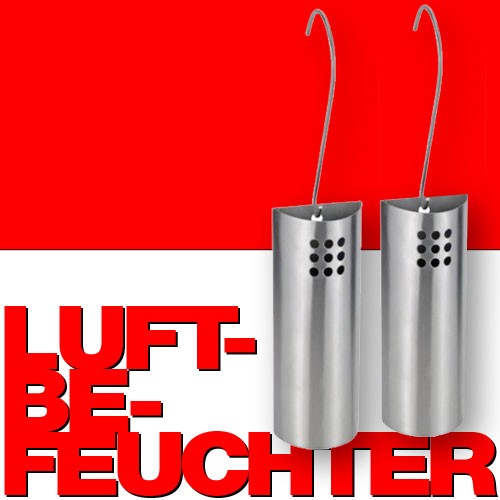 WASSERVERDUNSTER Luftbefeuchter aus Edelstahl, 2er Set