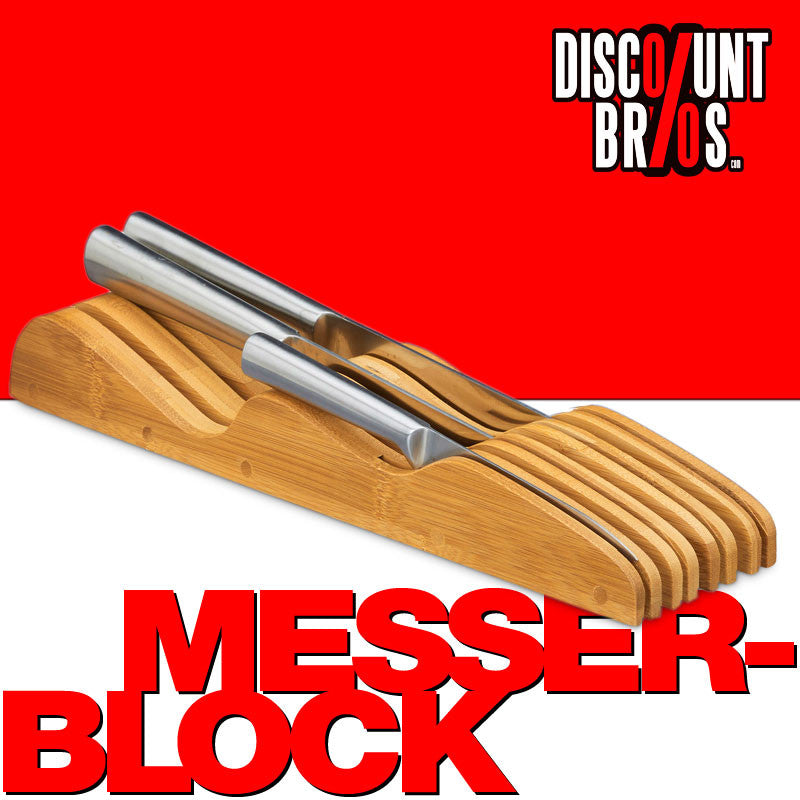Bambus MESSERBLOCK für 7 Messer