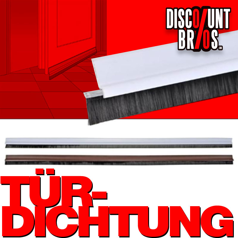 Türdichtung ZUGLUFTSTOPPER Türleiste mit Bürste 100×4,5cm