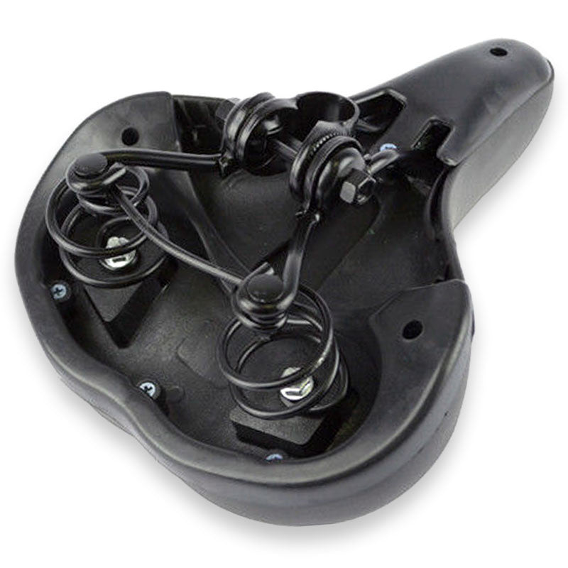 Deluxe Damen GEL VELO SATTEL Fahrradsattel Velosattel mit Doppelfeder SCHWARZ