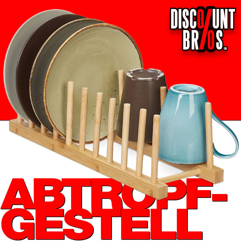 Abtropfgestell GESCHIRR-ABTROPFGITTER aus Bambus Holz GROSS