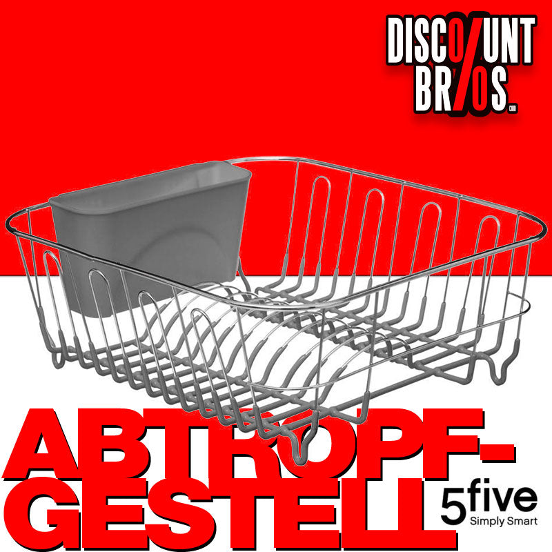 Abtropfgestell GESCHIRR-ABTROPFGITTER Abtropfkorb mit Besteckhalter 36,5×32,5cm