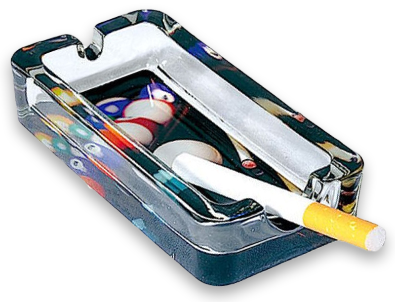 BILLARD ASCHENBECHER Glas 11,5×6cm