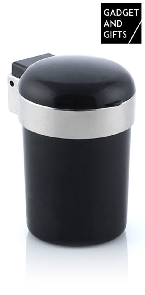 AUTO-ASCHENBECHER Aschenbecher für Getränkehalter mit Deckel und LED Licht