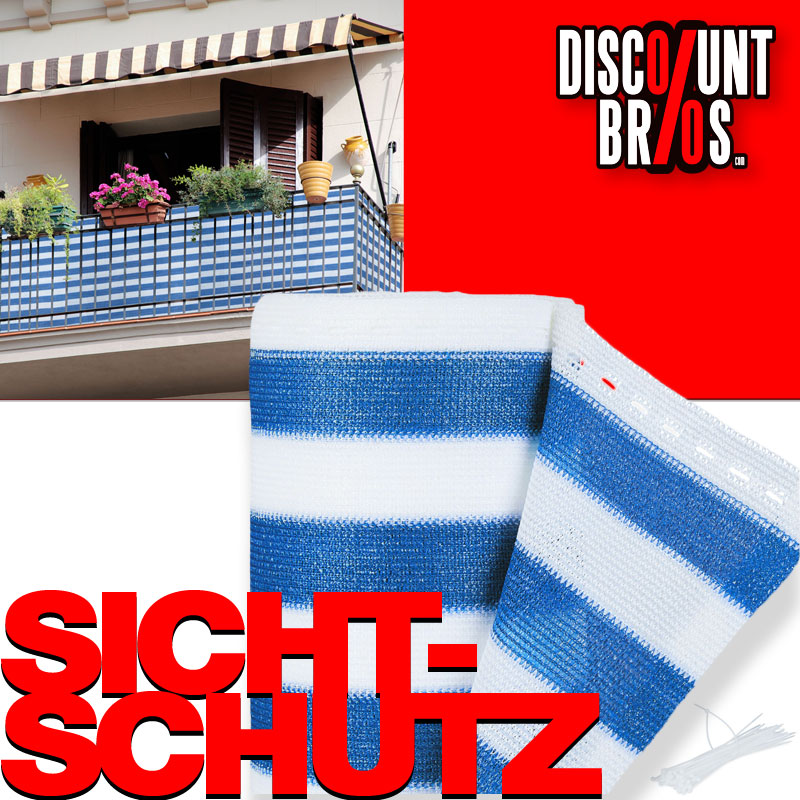 Balkon SICHTSCHUTZ Zaunblende Sichtschutznetz für Balkongeländer 10×1m