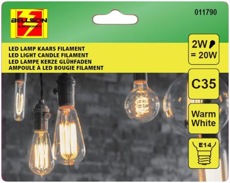 A++ 2W LED Leuchtmittel Licht Kerze Filament LED LAMPE Glühbirne Klassisch  C35 e14 WARMWEISS