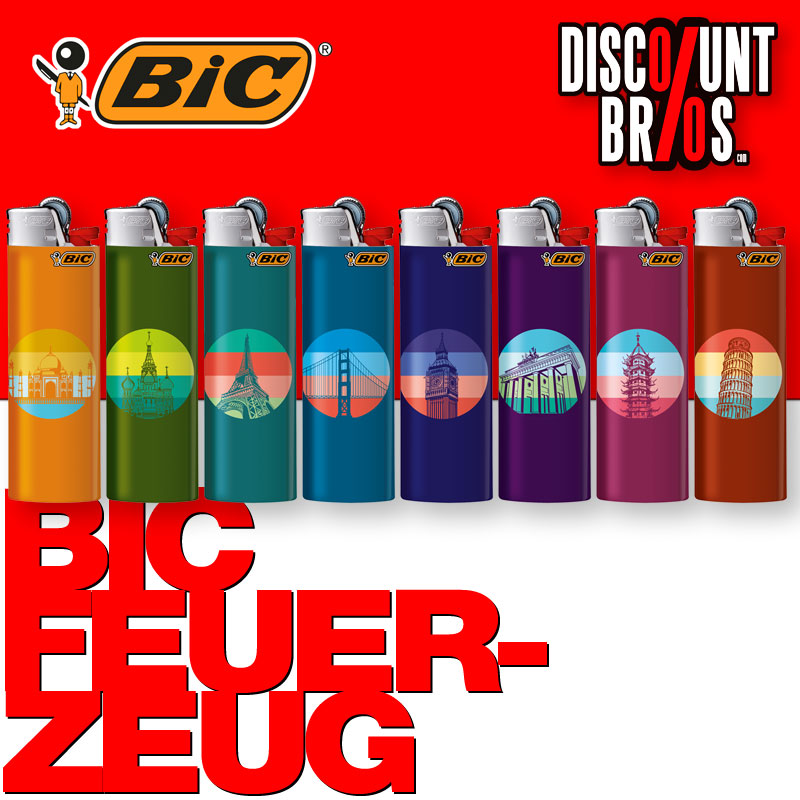 10 Stk. BIC® Einwegfeuerzeug MAXI FEUERZEUG Retrovoyage