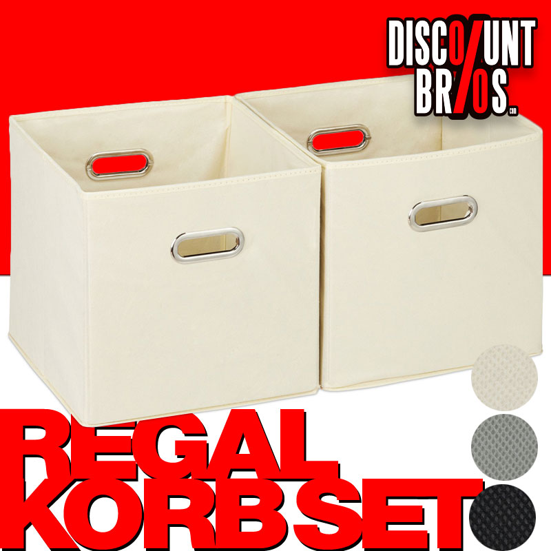 2er Set Box Schrankkorb REGALKORB Aufbewahrungsbox aus Stoff in verschiedenen Farben