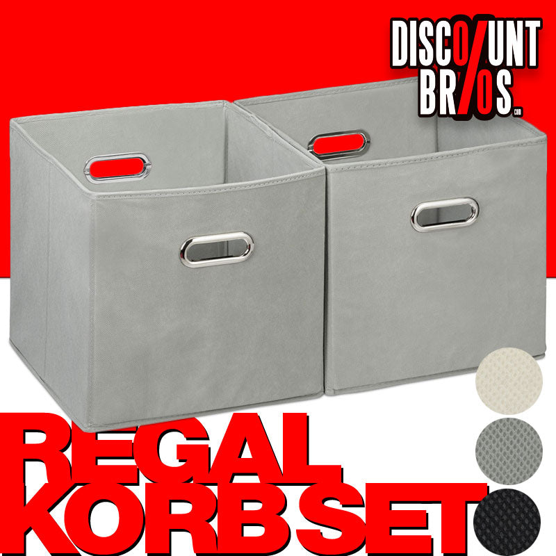 2er Set Box Schrankkorb REGALKORB Aufbewahrungsbox aus Stoff in verschiedenen Farben