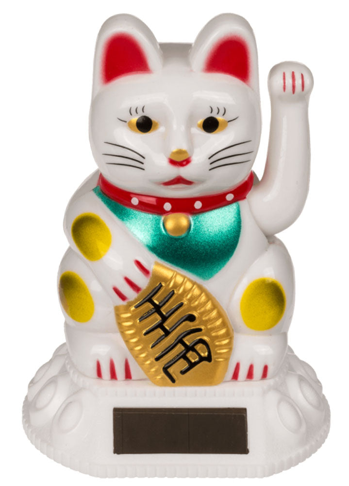 Maneki Neko SOLAR GLÜCKS-KATZE Winkekatze 8cm