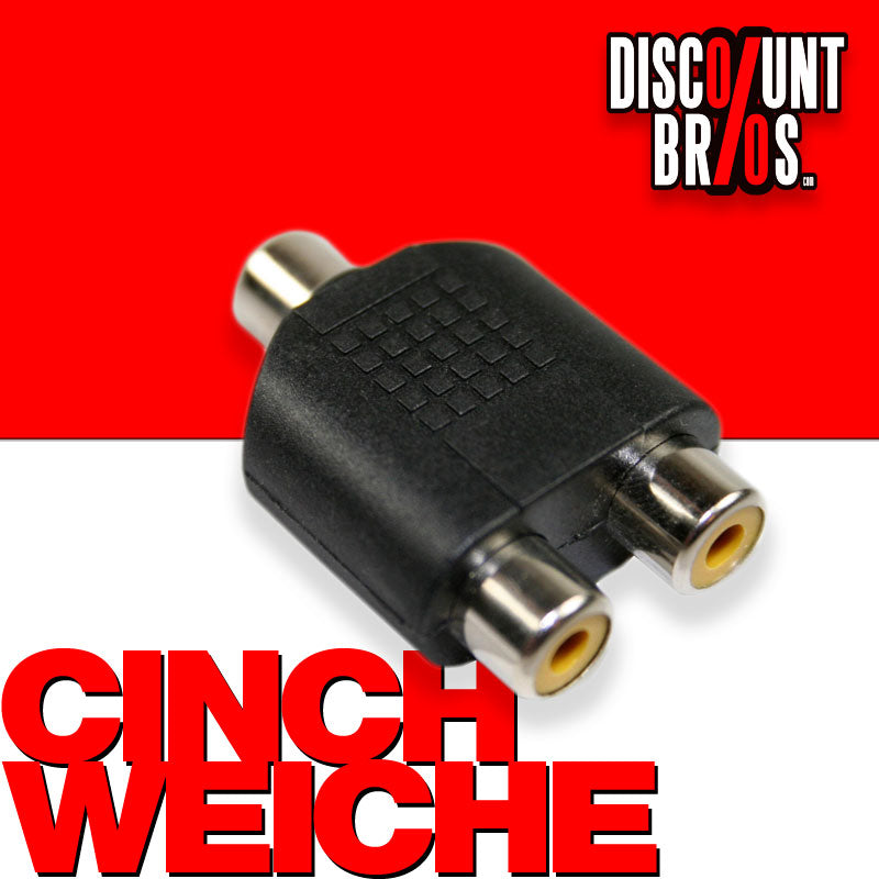 CINCH-WEICHE Verteiler Splitter Y-Adapter weiblich auf 2 weiblich
