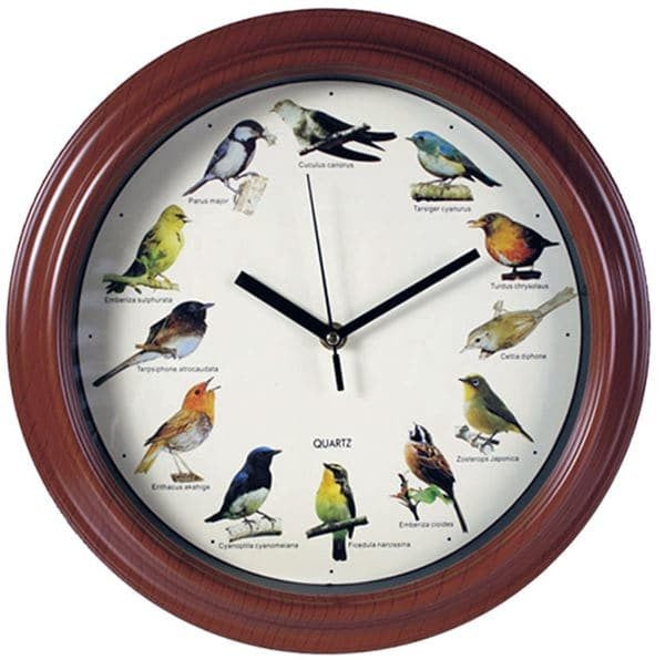 UHR singende Wanduhr mit Vogelstimmen Ø32cm